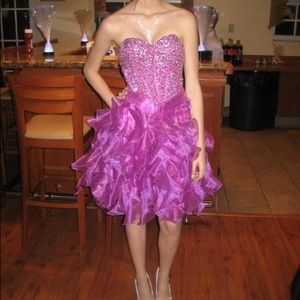 Berry Sequin/Crystal sweetheart cocktail dress